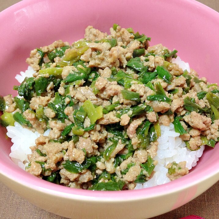 ご飯がすすむ☆ニラそぼろ丼